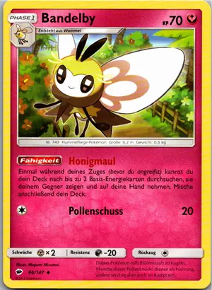 Pokémon-Karte Bandelby 96/147 Nacht in Flammen