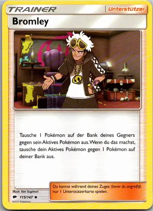 Pokémon-Karte Bromley 115/147 Nacht in Flammen