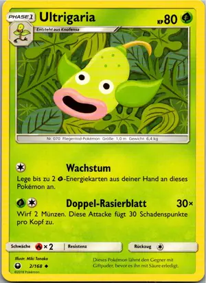 Pokémon-Karte Ultrigaria 2/168 Sturm Am Firmament