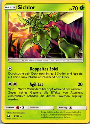 Pokémon-Karte Sichlor 4/168 Sturm Am Firmament