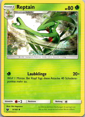 Pokémon-Karte Reptain 9/168 Sturm Am Firmament