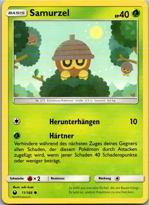 Pokémon-Karte Samurzel 11/168 Sturm Am Firmament