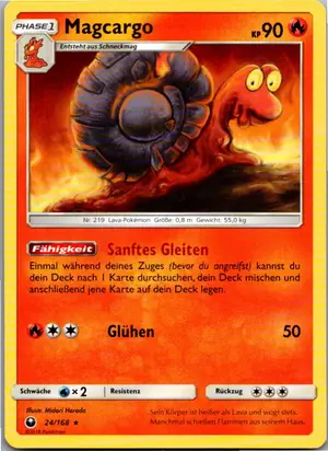 Pokémon-Karte Magcargo 24/168 Sturm Am Firmament