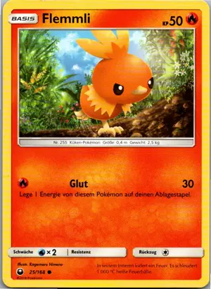 Pokémon-Karte Flemmli 25/168 Sturm Am Firmament