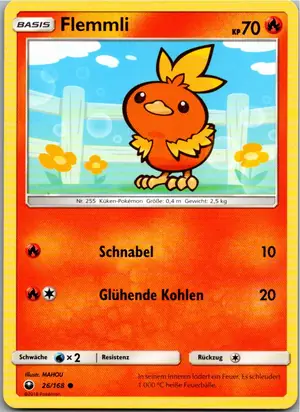 Pokémon-Karte Flemmli 26/168 Sturm Am Firmament