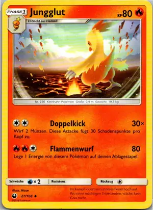 Pokémon-Karte Jungglut 27/168 Sturm Am Firmament