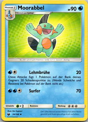 Pokémon-Karte Moorabbel 34/168 Sturm Am Firmament