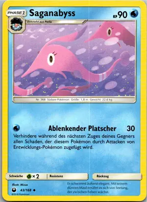 Pokémon-Karte Saganabyss 43/168 Sturm Am Firmament
