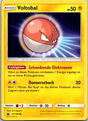 Pokémon-Karte Voltobal 47/168 Sturm Am Firmament