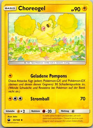 Pokémon-Karte Choreogel 55/168 Sturm Am Firmament