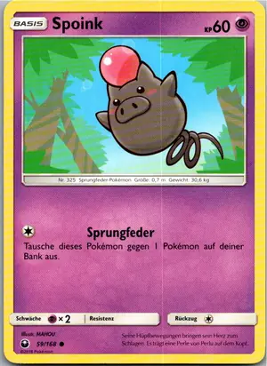 Pokémon-Karte Spoink 59/168 Sturm Am Firmament