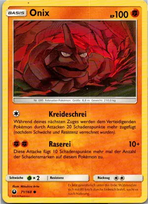 Pokémon-Karte Onix 71/168 Sturm Am Firmament