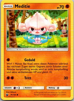 Pokémon-Karte Meditie 76/168 Sturm Am Firmament