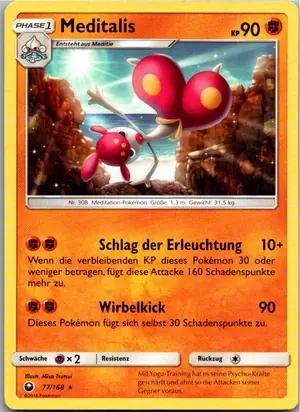 Pokémon-Karte Meditalis 77/168 Sturm Am Firmament