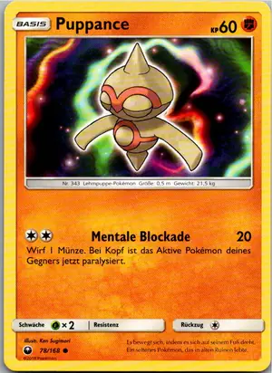 Pokémon-Karte Puppance 78/168 Sturm Am Firmament