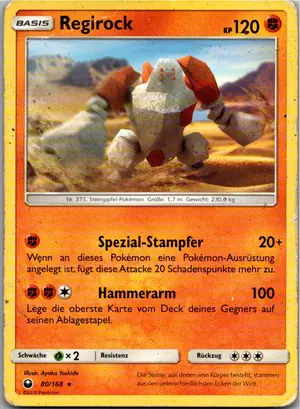 Pokémon-Karte Regirock 80/168 Sturm Am Firmament