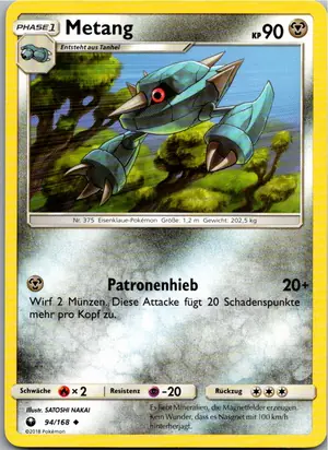 Pokémon-Karte Metang 94/168 Sturm Am Firmament
