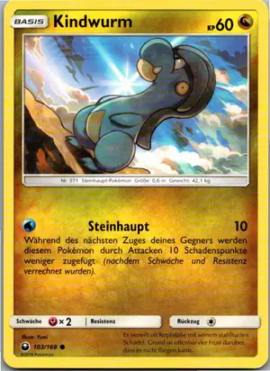 Pokémon-Karte Kindwurm 103/168 Sturm Am Firmament