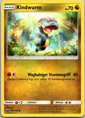 Pokémon-Karte Kindwurm 104/168 Sturm Am Firmament