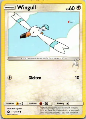 Pokémon-Karte Wingull 111/168 Sturm Am Firmament