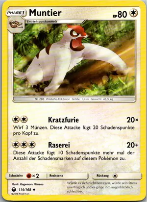 Pokémon-Karte Muntier 114/168 Sturm Am Firmament