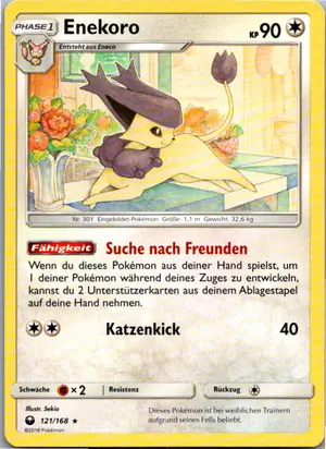 Pokémon-Karte Enekoro 121/168 Sturm Am Firmament