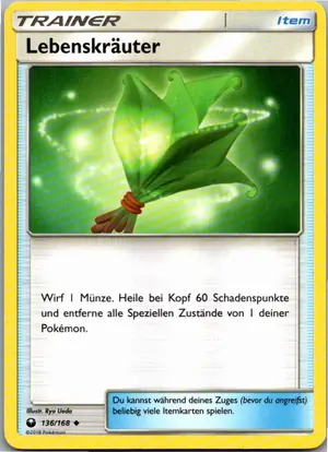 Pokémon-Karte Lebenskräuter 136/168 Sturm Am Firmament