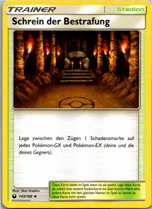 Pokémon-Karte Schrein der Bestrafung 143/168 Sturm Am Firmament