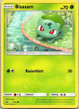 Pokémon-Karte Bisasam 1/73 Schimmernde Legenden