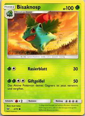 Pokémon-Karte Bisaknosp 2/73 Schimmernde Legenden