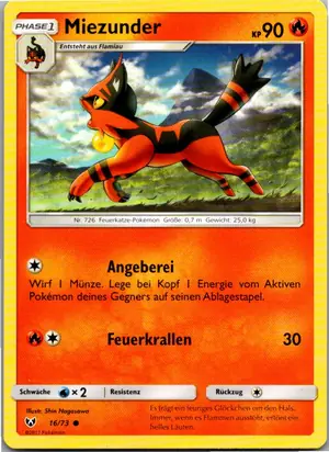 Pokémon-Karte Miezunder 16/73 Schimmernde Legenden