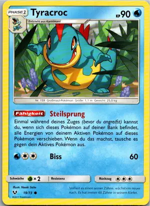 Pokémon-Karte Tyracroc 19/73 Schimmernde Legenden