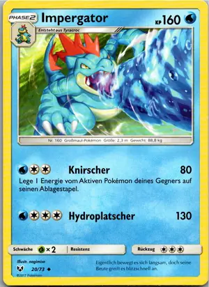 Pokémon-Karte Impergator 20/73 Schimmernde Legenden