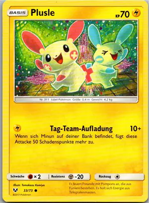 Pokémon-Karte Plusle 33/73 Schimmernde Legenden