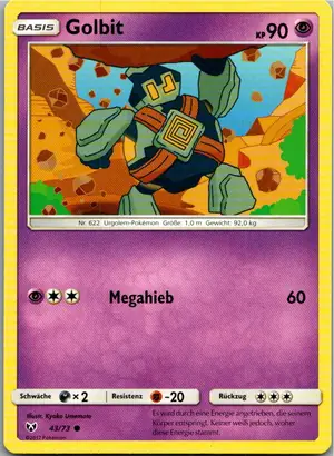 Pokémon-Karte Golbit 43/73 Schimmernde Legenden