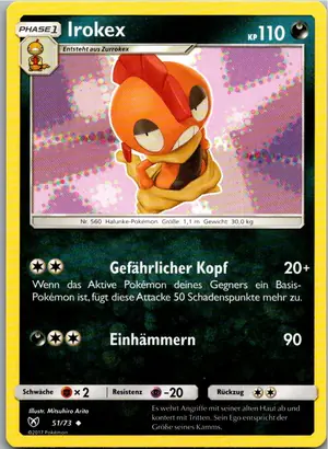 Pokémon-Karte Irokex 51/73 Schimmernde Legenden