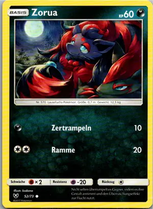 Zorua Exemplar 1,25 €