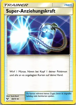 Pokémon-Karte Super-Anziehungskraft 66/73 Schimmernde Legenden