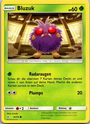 Pokémon-Karte Bluzuk 9/214 Kräfte im Einklang