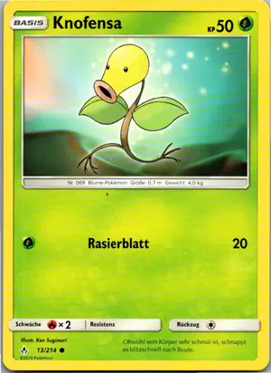 Pokémon-Karte Knofensa 13/214 Kräfte im Einklang