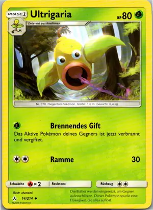 Pokémon-Karte Ultrigaria 14/214 Kräfte im Einklang