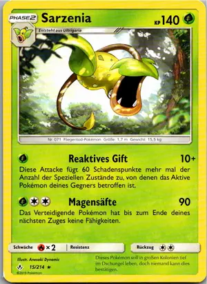 Pokémon-Karte Sarzenia 15/214 Kräfte im Einklang