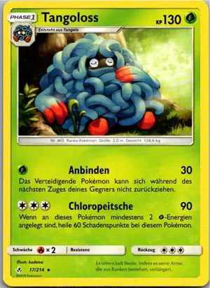 Pokémon-Karte Tangoloss 17/214 Kräfte im Einklang