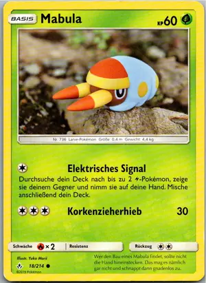 Pokémon-Karte Mabula 18/214 Kräfte im Einklang
