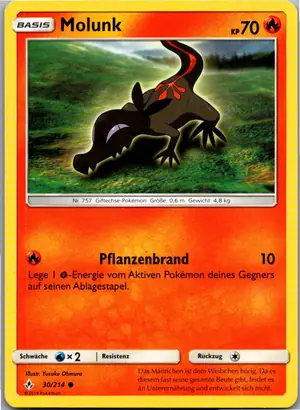 Pokémon-Karte Molunk 30/214 Kräfte im Einklang
