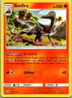 Pokémon-Karte Amfira 31/214 Kräfte im Einklang