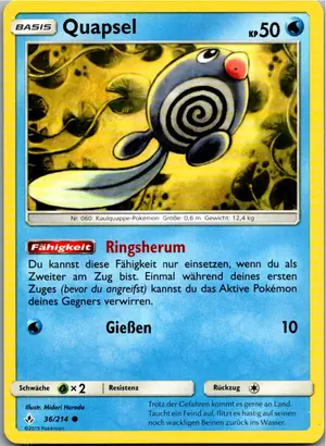 Pokémon-Karte Quapsel 36/214 Kräfte im Einklang
