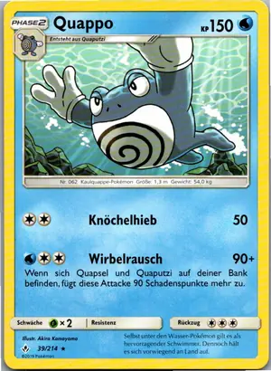 Pokémon-Karte Quappo 39/214 Kräfte im Einklang