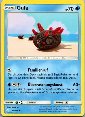 Pokémon-Karte Gufa 53/214 Kräfte im Einklang