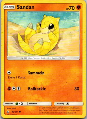 Pokémon-Karte Sandan 83/214 Kräfte im Einklang